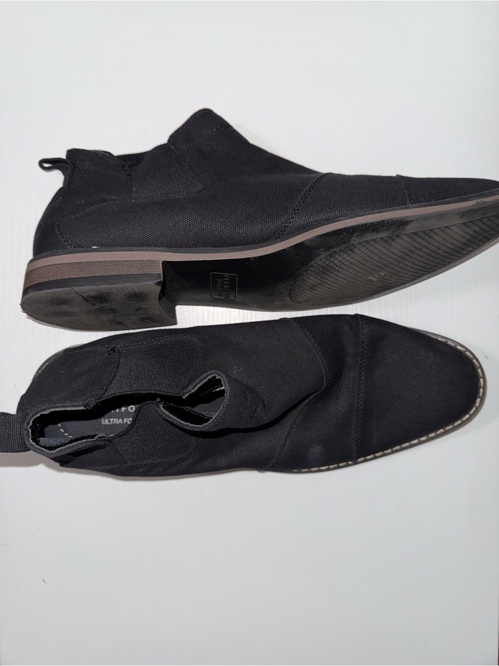 Men's Black Slip-On Dress Boots